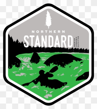 Illustrated Northern Standard Kayaking Sticker - Sticker Clipart
