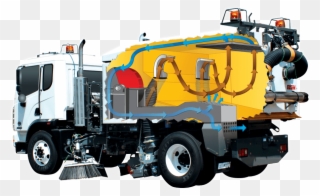 Clean Clipart Street Sweeper - Truck - Png Download