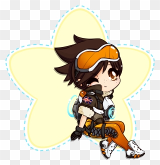 Tracer Overwatch Chibi Clipart