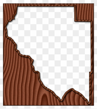 A Map Of Okeechobee With The Map Area Carved From A - Picture Frame Clipart