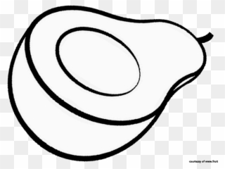 Avocado Clipart Coloring - Avocado - Png Download