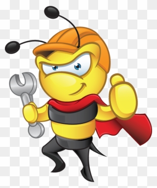 The Bee Heat & Ac - Super Bee Cartoon Clipart