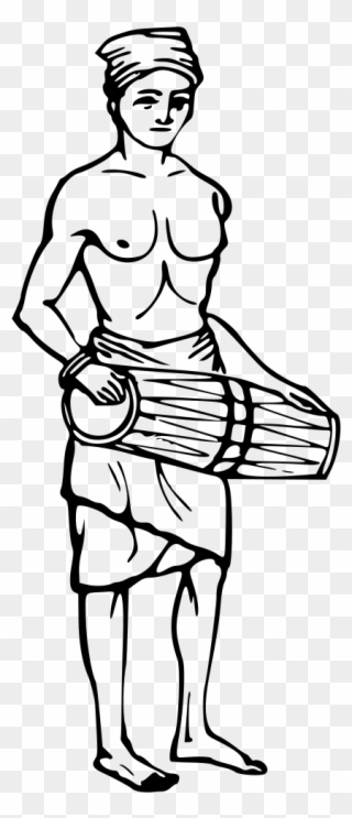 19th Century Sinhalese Drummer - Portable Network Graphics Clipart
