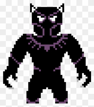 Black Panther - Pantera Negra Dibujo Pixel Clipart