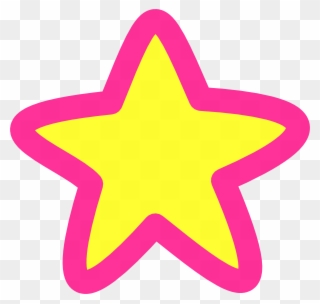 Pink And Yellow Star Clipart