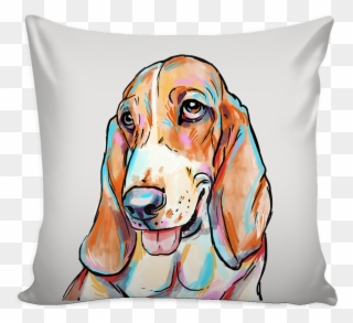 Basset Hound Pillow Cover - Throw Pillow Clipart