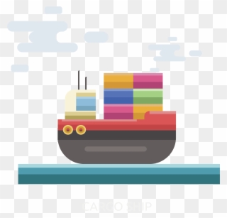 Intermodal Cargo Port Color Shipping Ship - Intermodal Container Clipart