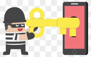 A Thief Stealing Your Phone's Secrets - Mobile Hacker Png Clipart