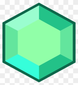 Aqua Aura Quartz's Gemstone On Variscite - Hexagon Gem Clipart - Png Download