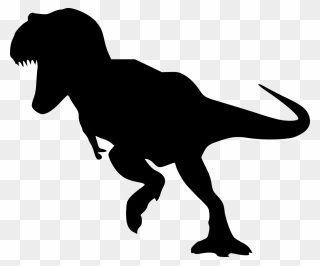 Silhouette, Dinosaur, Dino, Running, Giant Lizard - Jw T Rex Clipart