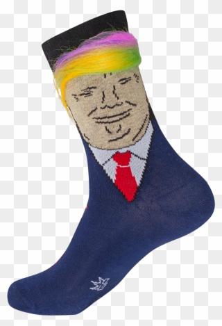 Funny Donald Trump Socks With Hair - Donald Trump Socks Clipart