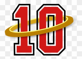 Halos For Helmets - Football Jersey Number 80 Clipart