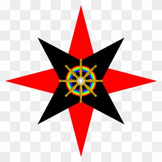 Dharma Wheel In Quaker Star - Quakers Symbol Clipart