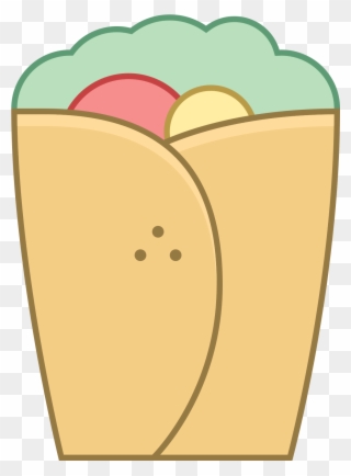 There Is An Oblong Food Object Made Up Of A Tortilla - Eating Clipart