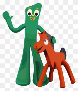 Pokey Plays Hardball - Gumby And Pokey Clipart