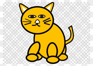 Yellow Cat Clipart Cat Kitten Clip Art - Custom Orange Cat Shower Curtain - Png Download