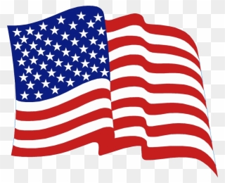 Us Flag Waving Clipart - Png Download