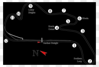 Coming Out Of Turn 2 Sees A Short Straight Followed - Carmine Clipart
