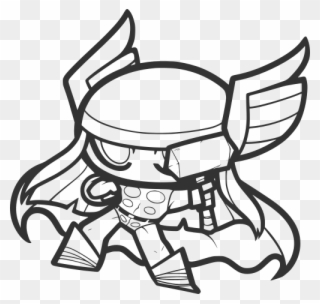 Thor Chibi Coloring Pages Clipart