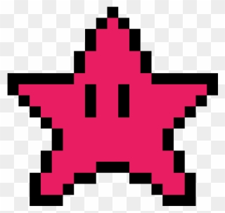 Gracie {pink Star} - Mario World Pixel Art Clipart