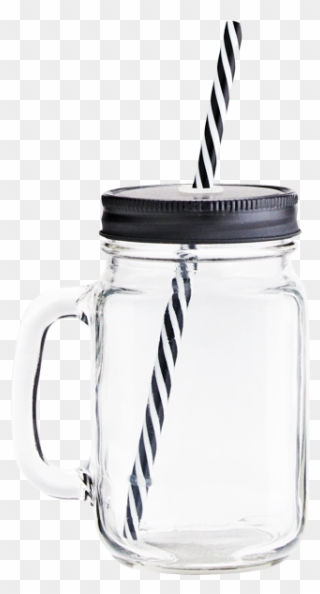 Covered Glass Drinking Jars - Drinking Jar Png Clipart