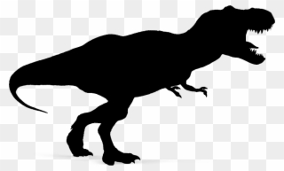Dinosaur Clipart Shadow For Download And Use - Dinosaur Silhouette T Rex - Png Download