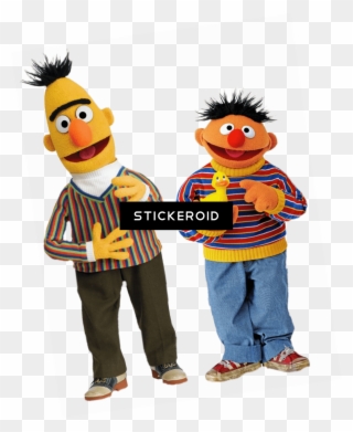 Sesame Street Bert And Ernie With Duck Clipart