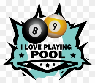 I Love Playing Pool - Pool Clipart