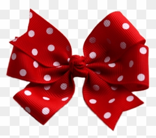 Red Polka Dot Bow Png Clipart