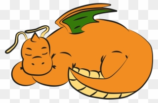 Cartoon Sleepy Dragon Clipart