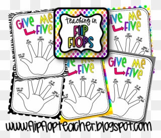Free Downloads Give Me Five Poster, Plus Other Bright - Classroom Clipart
