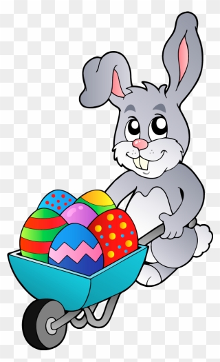 Free Png Transparent Easter Bunny With Egg Cartpicture - Easter Coloring Book 1 Clipart