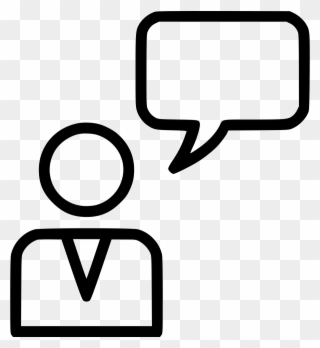 Male Person User Chat Message Bubble Thinking Idea - Icon Clipart