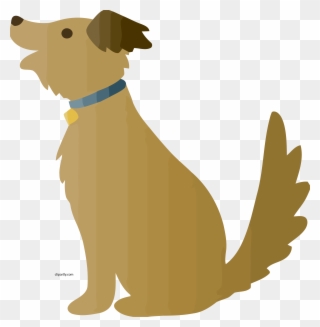 A Brown Cartoon Dog Begging For Food Clipart Png - Dog Sitting Clip Art Transparent Png