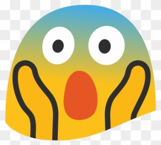 Screaming Smiley Face Transprent Png Free Download - Emoji De Asustado Png Clipart