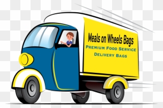 Custom Bags For Meals On Wheels Food Delivery Service - Vector Graphics Clipart