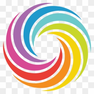 Colorful Rainbow Swirl Design Remixit - Bagel Store Logo Clipart