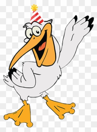 Pelican With Hat - Pelikan Tecknad Clipart