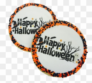 "happy Halloween" Sugar Cookies With Nonpareils - Happy Halloween Wall Calendar Clipart
