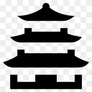 This Is A Three Tier Building - Temple Clipart
