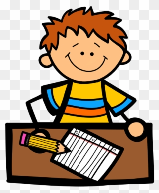 Kid Writing Clipart - Png Download