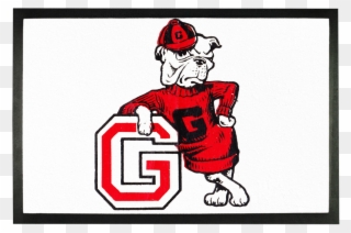 1950's Vintage Georgia Bulldog ﻿sublimation Doormat - Georgia Bulldogs Retro Logo Clipart