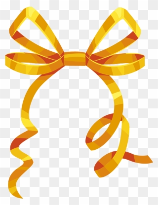 蝴蝶结金色蝴蝶结丝带 - Ribbon Clipart