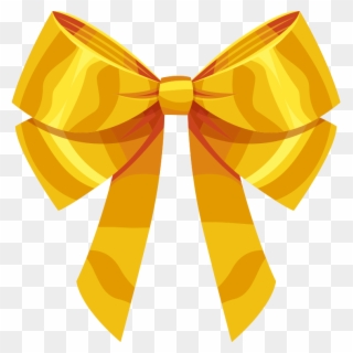 蝴蝶结金色蝴蝶结丝带 - Nơ Màu Vàng Png Clipart