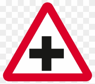 1964 Cross Roads Sign - Segnale Di Passaggio A Livello Con Barriere Clipart