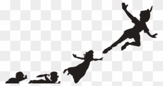 Peter Pan Character Shadows Clipart
