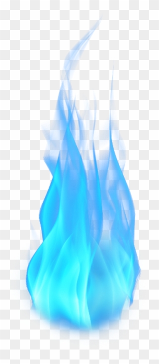 Fire Blue Flames Lit Colored 3d - Transparent Blue Fire Png Clipart