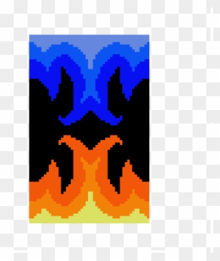 Orange/blue Flames - Graphic Design Clipart