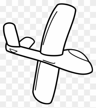 Cartoon Glider Bottom Side By @lhabc, A Cartoon Style - Outline Of A Glider Clipart