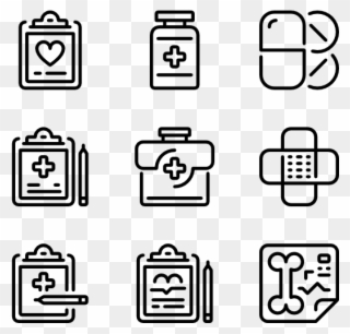 Medical And Healthcare - Corruption Icons Clipart